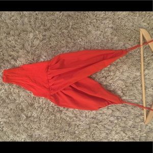 Nasty Gal Red Bodysuit